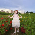 Girls' summer new sleeveless tiered dress princess tutu dress kids birthday party dress