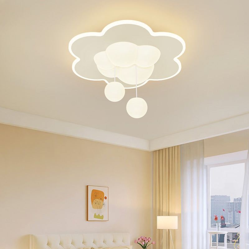 Living room light cream wind Internet celebrity new small hanging ball bubble ceiling light romantic atmosphere bedroom lighting whole house package