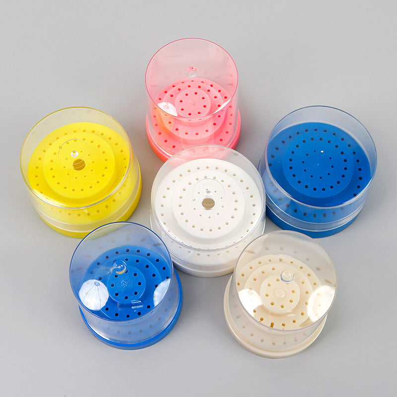 Dental 48-hole low-speed car needle box, sterilization box, needle holder, round car needle box, root canal file placement box, storage box.