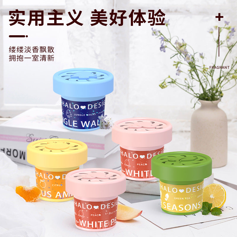 Car air freshener 2024 new trendy car interior use women's high-end odor eliminating solid balm dropshipping