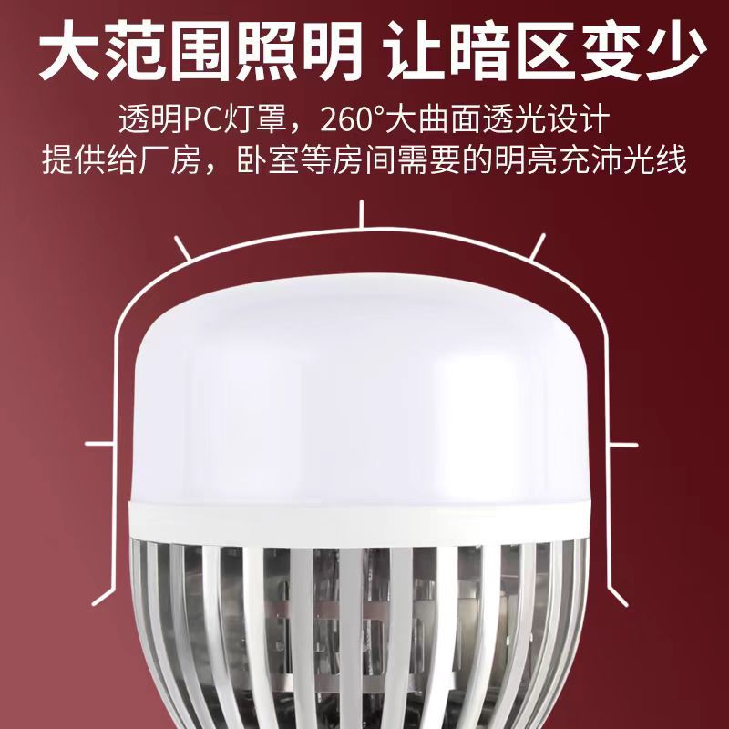LED energy-saving light bulb high-brightness high-power light bulb E27 screw household factory workshop warehouse stall lighting