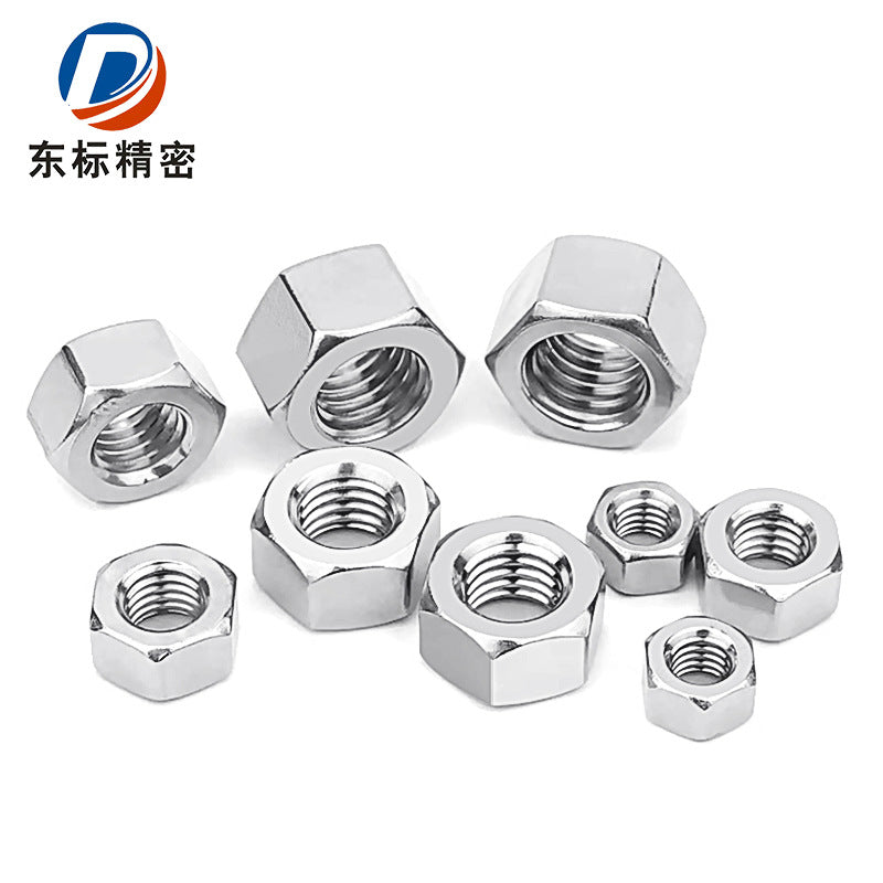 Processing custom stainless steel 304 locking hexagonal nut non-standard hexagonal screw cap anti-loosening 316 hexagonal nut