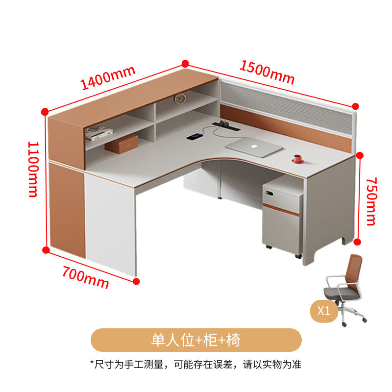 Saint li staff desk employee slot desk card seat casual modern screen financial desk and chair combination