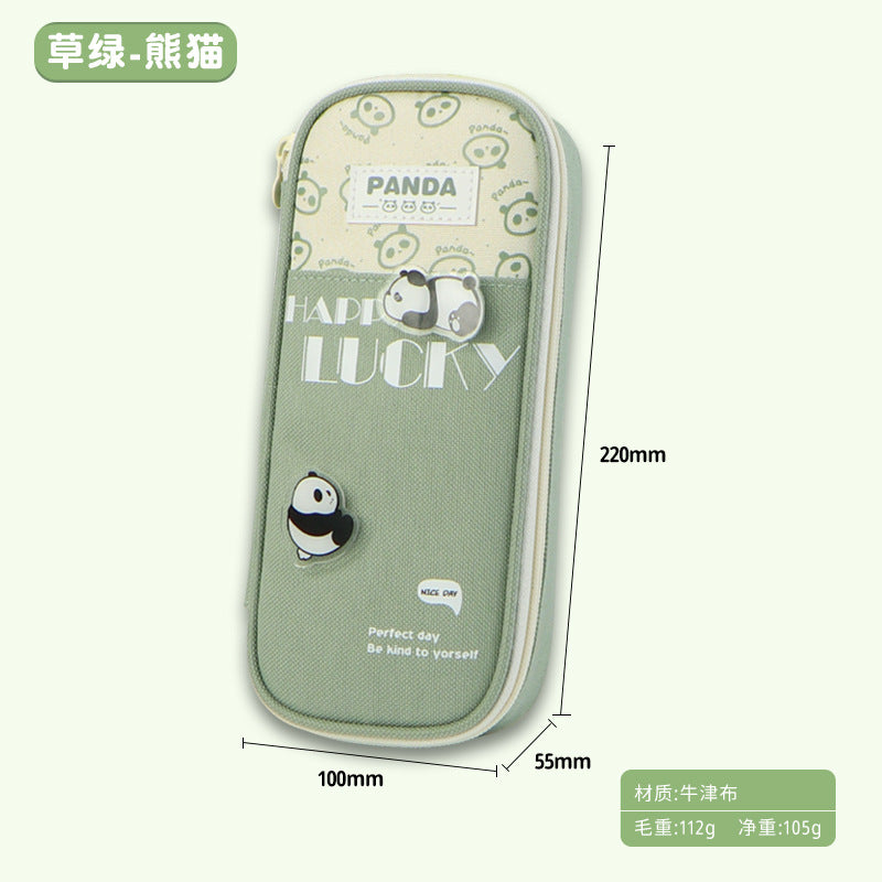 Panda pencil bag large capacity high value  stationery bag student boy stationery box storage pencil bag custom gift
