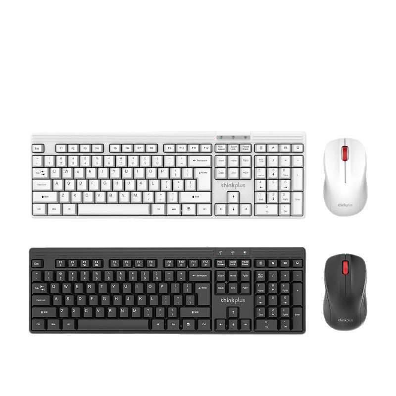 Lenovo km115pro black and white wireless set computer keyboard mouse home office keyboard thinkplus