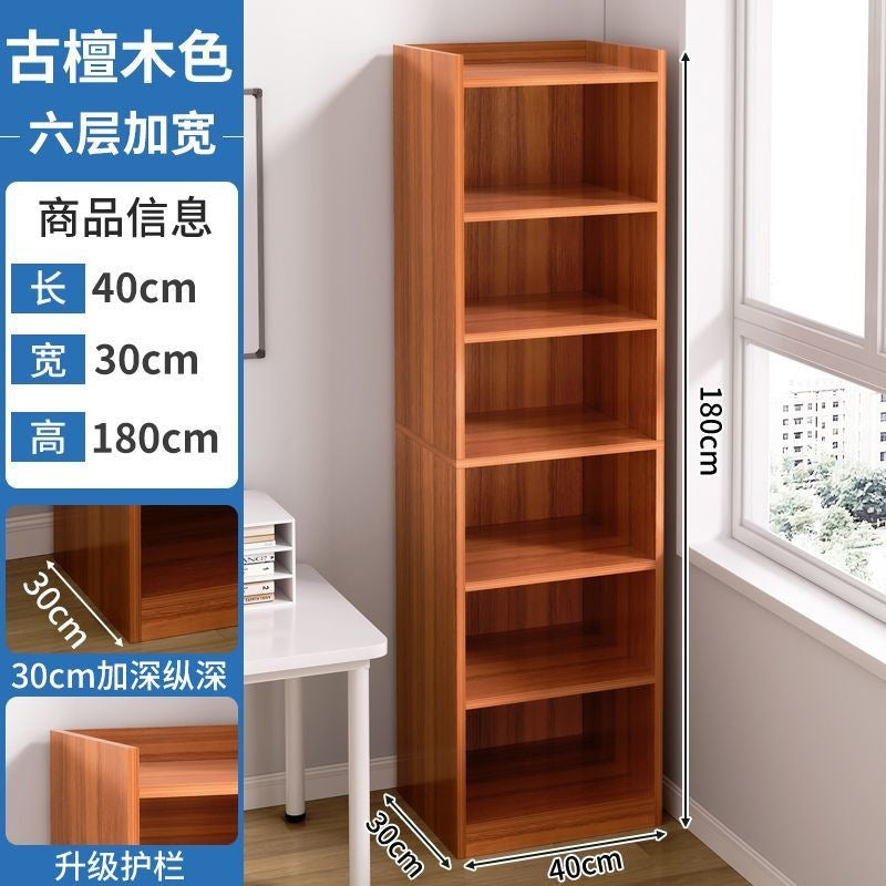 Bookshelf storage rack floor-standing simple for home multi-layer living room cabinet storage cabinet narrow slit small bookcase wall storage