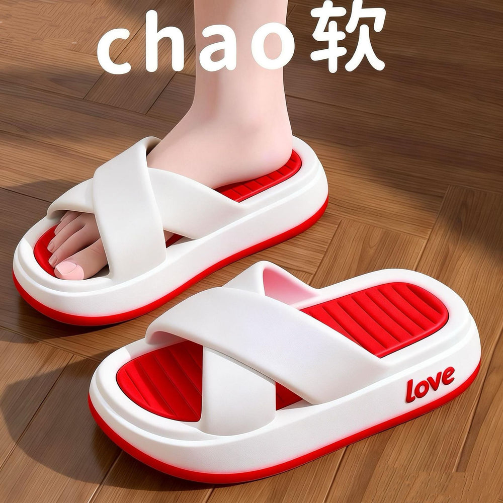 2026 summer new women's soft-soled crossover slippers - casual beach flip-flops for women - wholesale