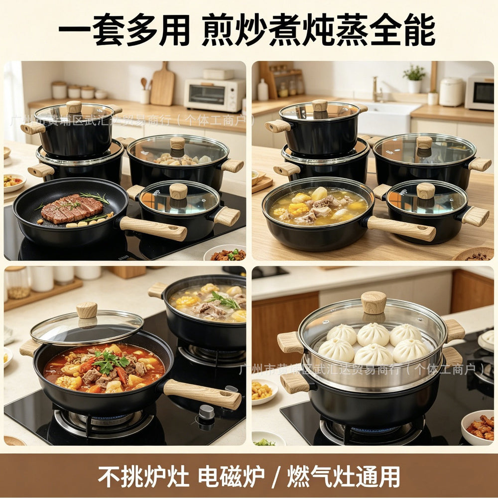 Export uakeen soup pot for homesuitmaifan stone european and american marble five-piece set manufacturer wholesale kitchen tools