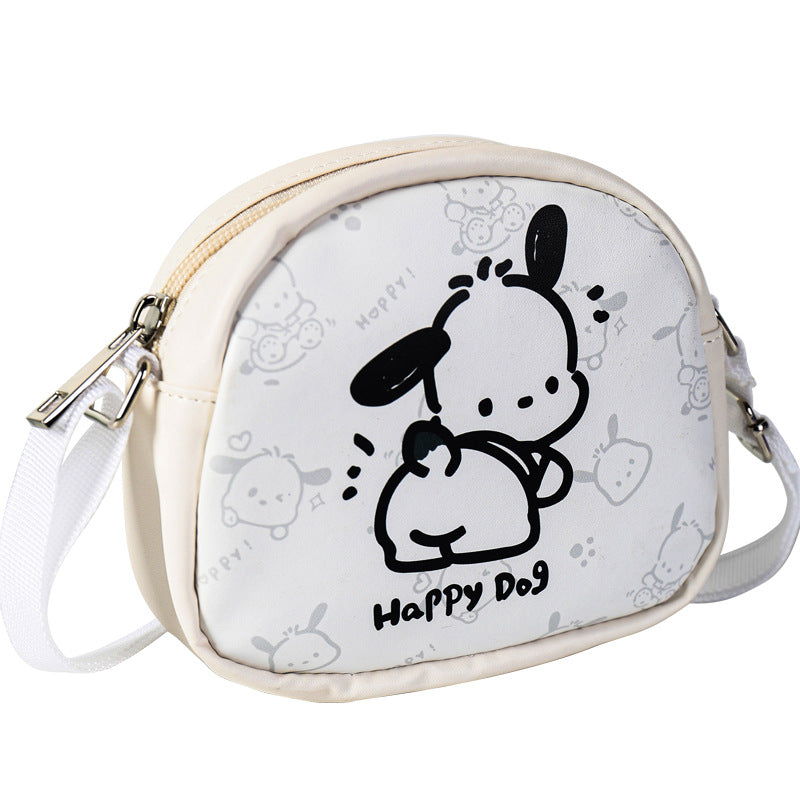 Crossbody bag female cartoon vivi bear big-eared dog storage bag large capacity cute cartoon children's bag female and male