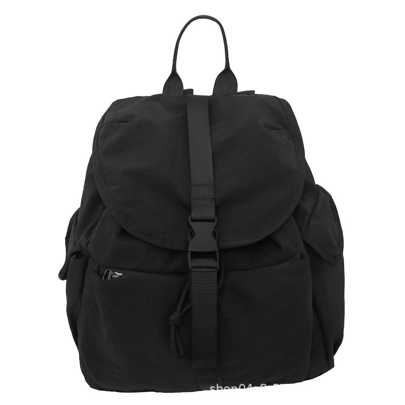 New Japanese simple solid color large-capacity student class backpack men's and women's lightweight sports travel versatile backpack