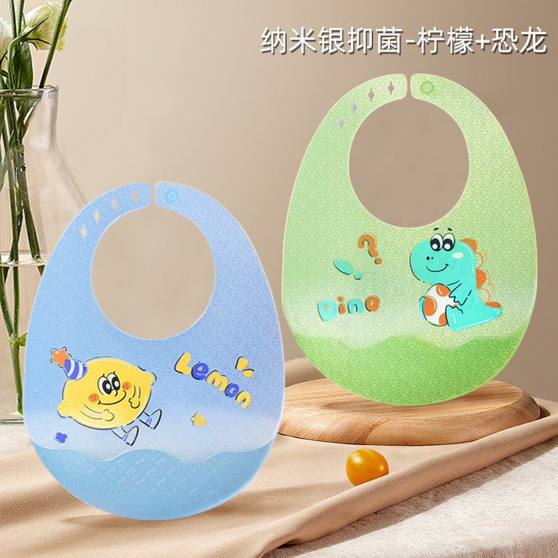 Baby eating waterproof bib baby meal bib silicone kids food supplement toddler child smock feeding special bib