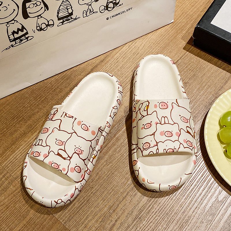 Women's summer slippers - "cloud-like" comfort, perfect for indoor/outdoor wear, non-slip, bathroom & shower friendly, cute & trendy, ins style
