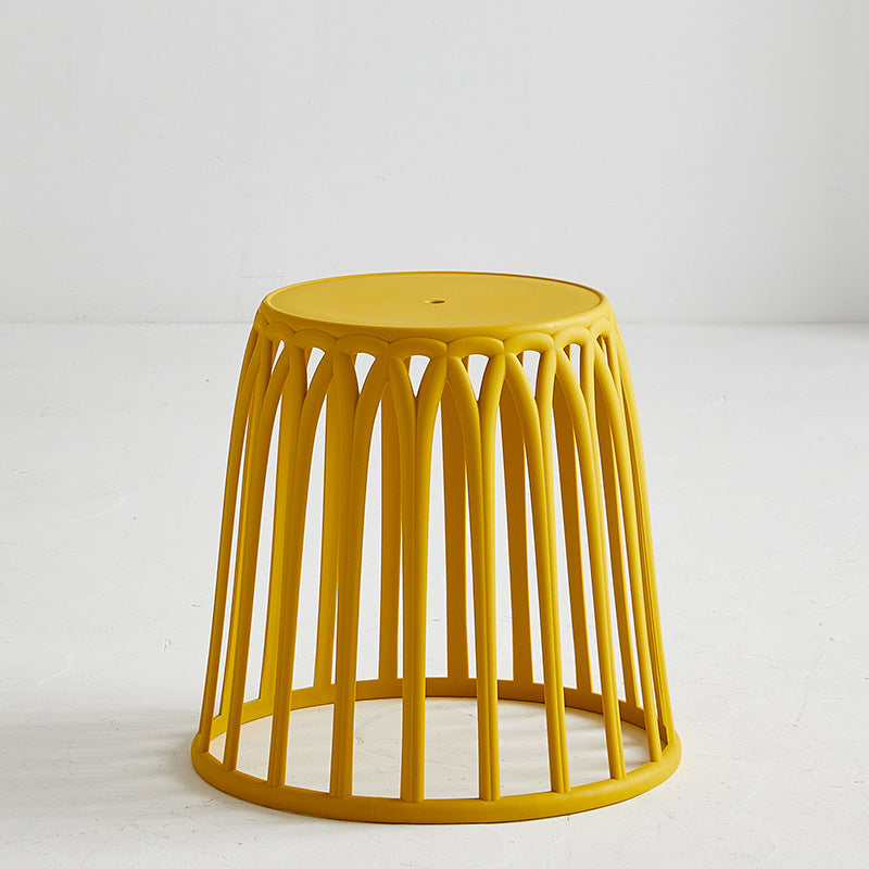 Round living room side table cut out set stool plastic small table spare stool small tea table chair modern casual stackable