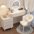 Yisilunno cream style dressing table modern casual storage cabinet bedside table all-in-one desk retractable makeup table