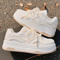 Summer women's white sneakers 2026 new breathable mesh shoes versatile niche bread shoes chunky sole athletic platform sneakers