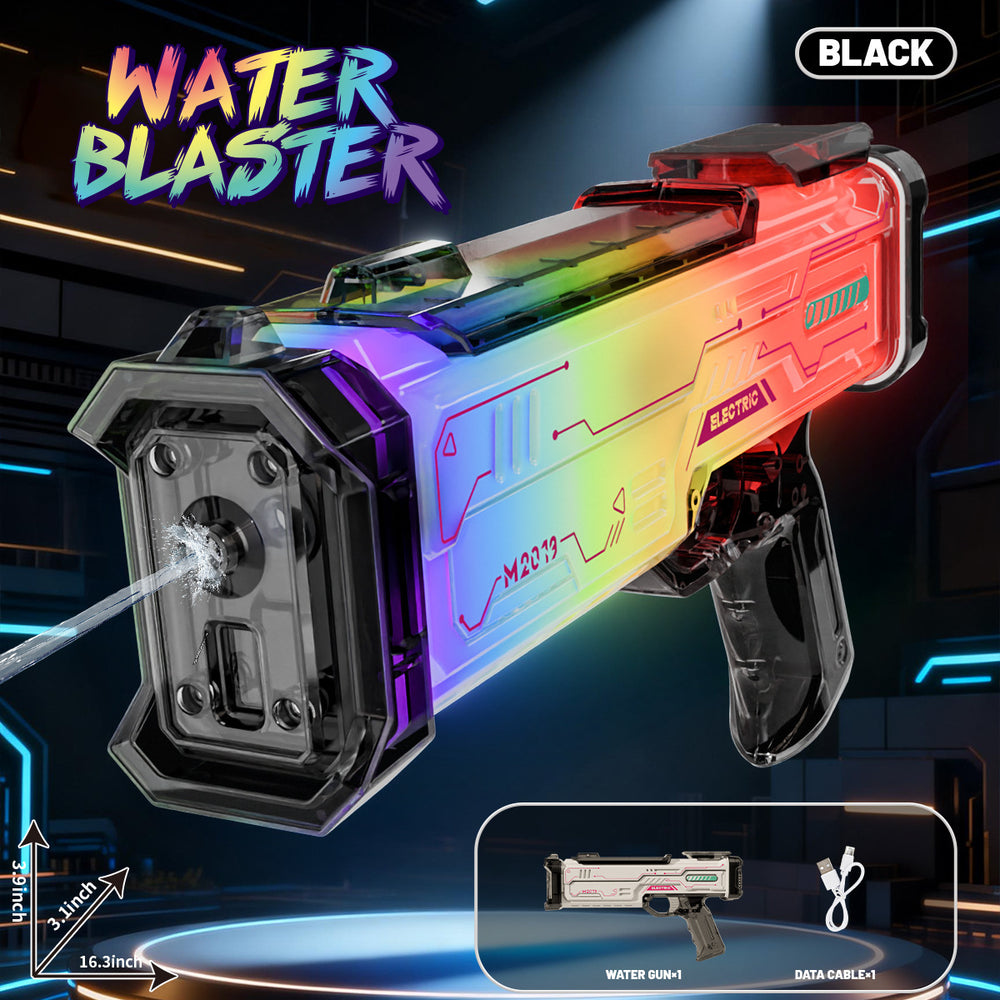 new trendy colorful electric water gun toy with cool lights and sound effects, extra large capacity pulse water gun