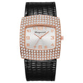 e-commerce hot-selling snake-embossed leather belt diamond-studded women's watch, square full diamond quartz watch, ladies' watch manufacturer wholesale