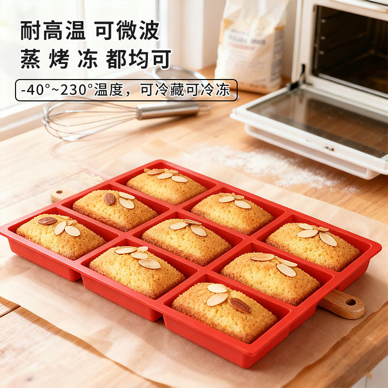 Creative silicone 9-cavity rectangle cake mold diy chocolate mold ice cube tray silicone aromatherapy soap mold