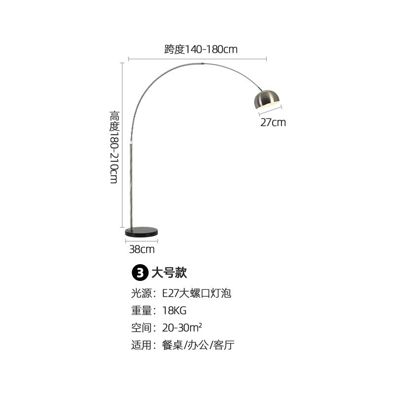 [Factory direct sales] Modern simple living room hotel bedroom stainless steel floor lamp large, medium and small fishing lighting
