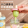 Drop shipping free shipping flower glass cup with lid and straw ins large capacity tea water separation tea cup ins feng shui cup