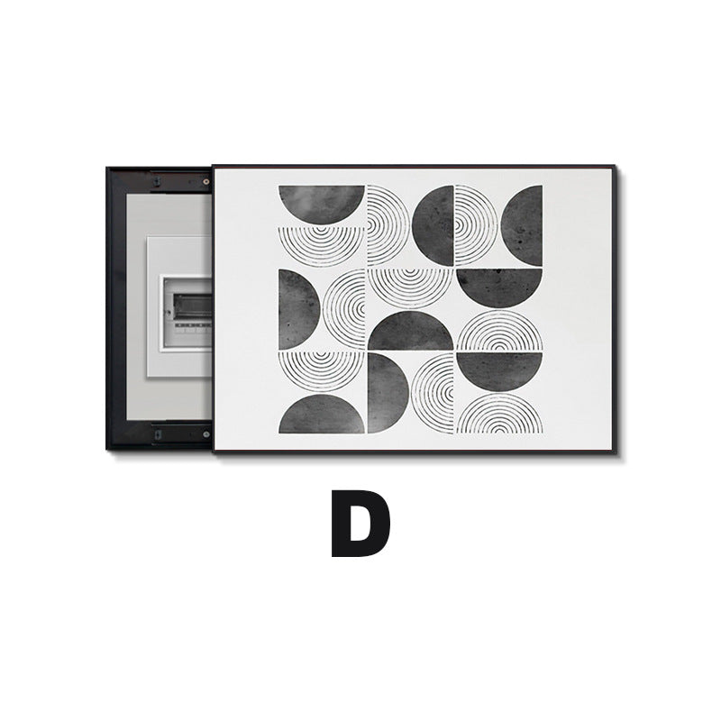 Light luxury meter box painting decorative painting distribution box strong electric box electric switch box modern simple non-punching switch