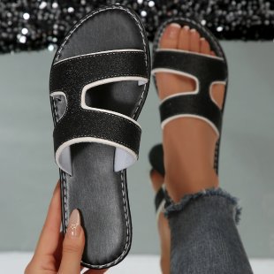 summer new arrival: plus-size women's flat slippers for cross-border e-commerce. available in sizes 36-43. wholesale options available. dropshipping to  and