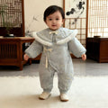 Baby winter one-piece long crawl new chinese style fashionable new chinoiserie baby thickened new year greeting clothes outwear haha