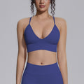 New double-strap seamless yoga bra - sexy back design, quick-dry activewear top for running, fitness, and yoga