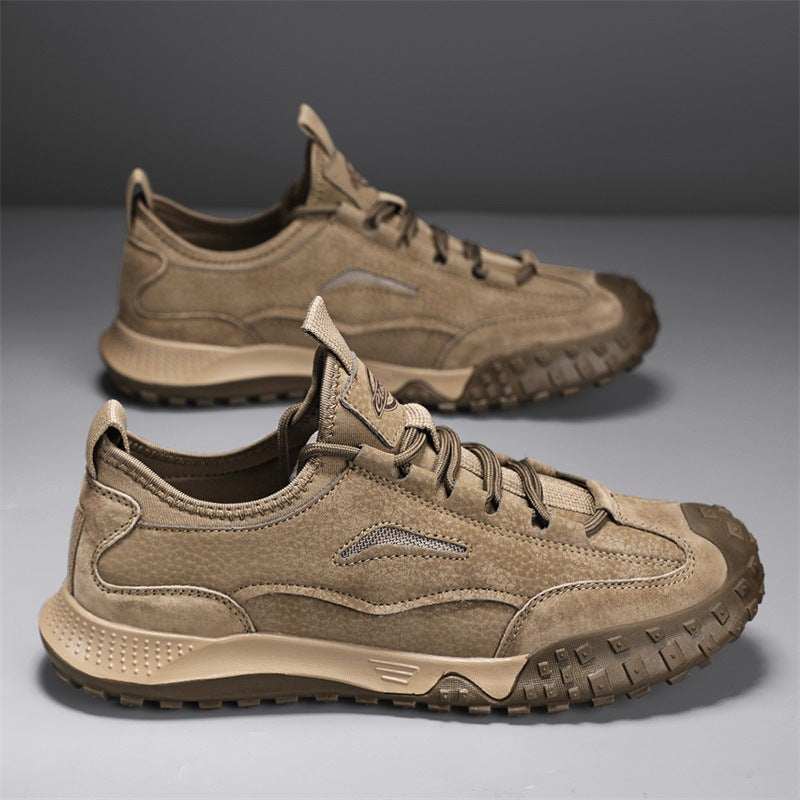 Bestselling safety shoes: 2026 new leather lightweight work shoes - steel toe-free, durable, and dirt-resistant construction site shoes for men