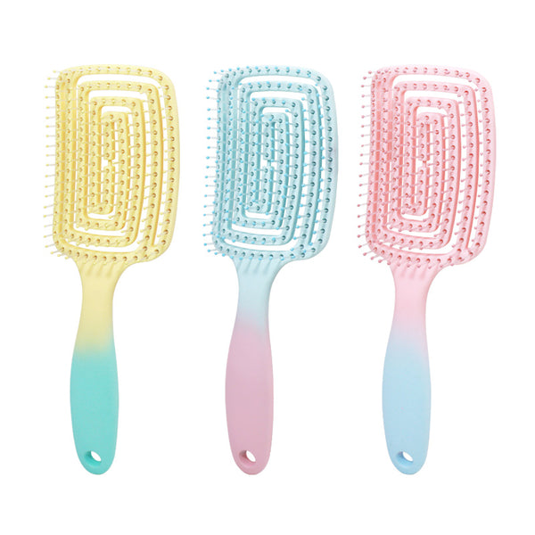 Cross-border manufacturers new Macaron gradual change mosquito coil comb matte massage comb shape smooth hair comb hairdressing comb