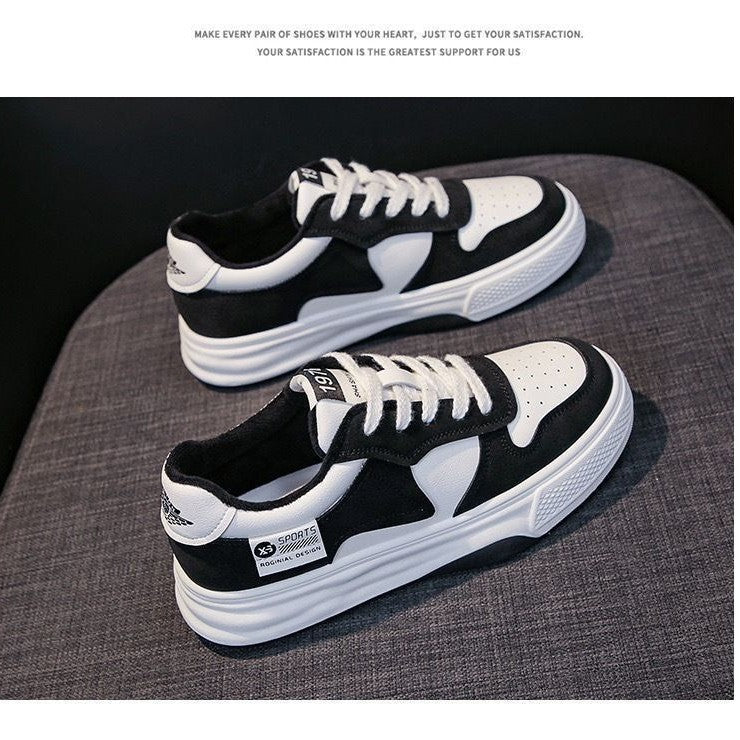 Board shoes women spring and autumn flat platform 2024 summer Internet celebrities ins tide Hong Kong style versatile leisure sports white shoes