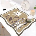 Kitchen countertop mat soft diatom mud desktop absorbent mat coaster bathroom sink non-slip drain mat