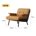 Orange black—leather—with armrests