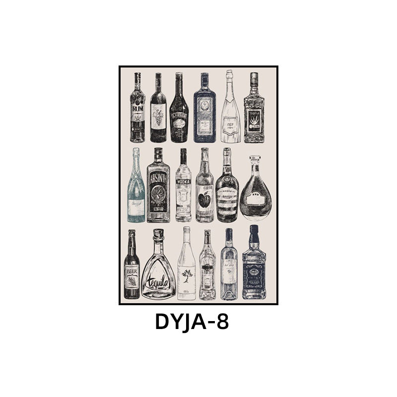 Bar background wall decorative painting American retro KTV box hanging painting industrial style nightclub foreign wine whiskey mural