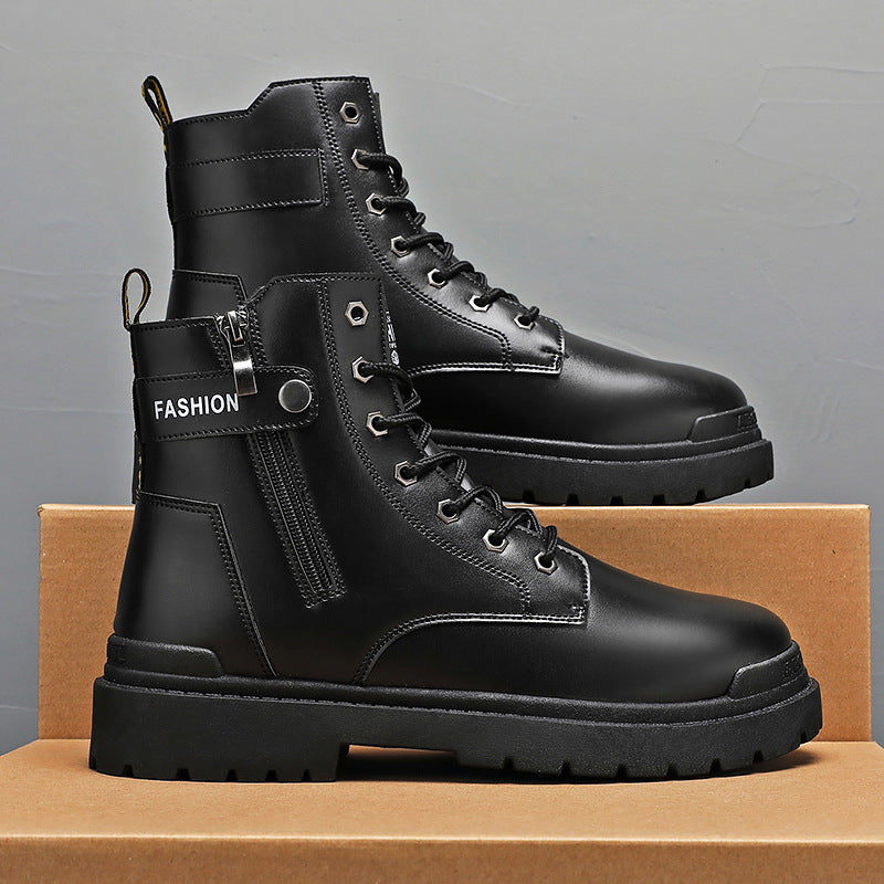 Boots men's british style high-top desert men's short boots workwearautum breathable mid-top outdoor boots 8606