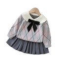 Girls' jk uniform set with pleated skirt - new spring  collection - preppy style girls' outfit