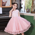 Girls' short summer wedding dress tutu princess dress - mid-to-large size children's clothing - girls' children's day performance costume