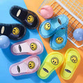 Kids' light-up jelly slippers - cute cartoon smiley face, indoor/outdoor one-strap sandals, comfortable & non-slip, wholesale