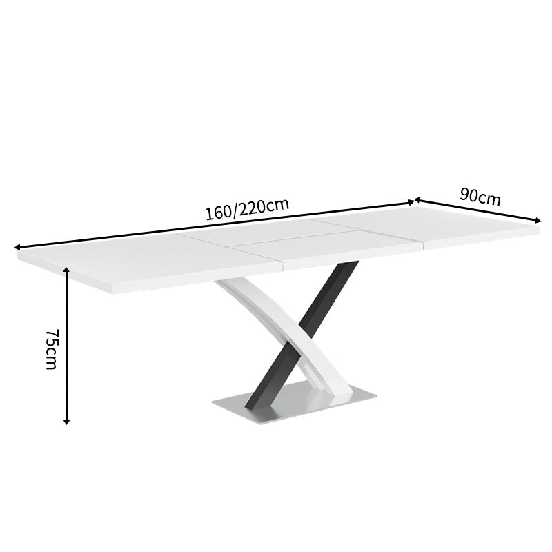 Factory direct custom modern italian rectangular dining table - minimalist luxury, space-saving, extendable for small apartments