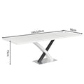 Factory direct custom modern italian rectangular dining table - minimalist luxury, space-saving, extendable for small apartments