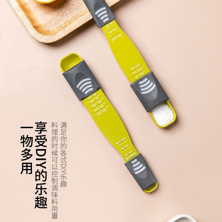 New arrival kitchen quantitative spoon graduated spoon measuring spoon adjustable gram spoon coffee measuring spoon baking measuring spoon