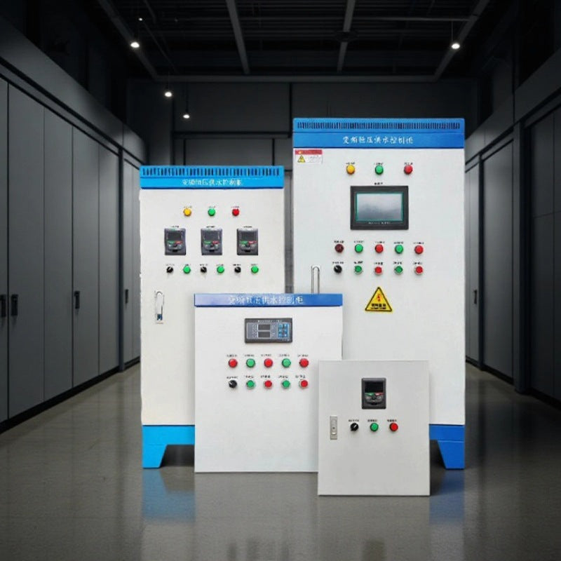 PLC frequency conversion control cabinet Low pressure complete set of programming control box Soft start cabinet Motor water pump Constant pressure water supply cabinet