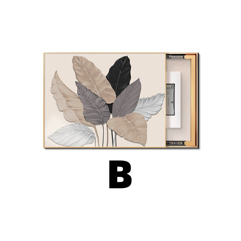 Modern simple meter box decorative painting 2025 new electric switch box distribution box blocking cream wind hanging painting