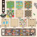 Ten-in-one multi-functional chess [flying chess + international chess + chinese chess + backgammon + military chess + double six chess + cat and mouse + snake chess + beast chess + eagle catching smal