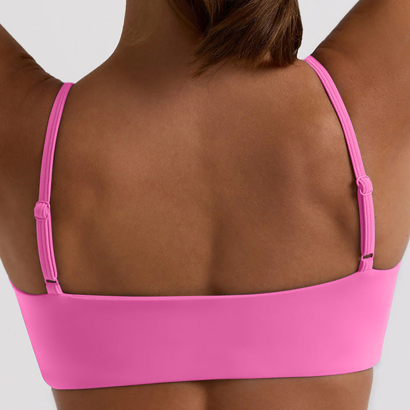 【clearance - no returns or exchanges】criss-cross back tank top sports bra for running, fitness, yoga - women's activewear