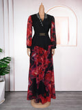 African plus size women's fashion: new irregular two-piece set - trendy export style printed dress for
