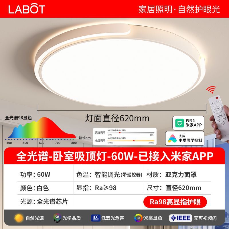 Eye-caring bedroom light, master bedroom 2025 new led ceiling lamp, minimalist modern high-end room light, popular trending style