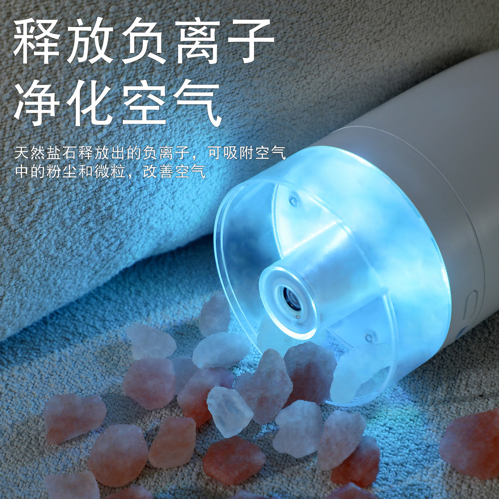 New car aromatherapy salt lamp humidifier - colorful ambient night light humidifier - home desktop hydrating atomizer