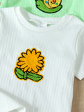 Children's clothing cross-border european and american girl short-sleeved t-shirt + shorts two-piece set children's clothing suit