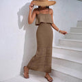 linen resort style fashionelegant vest skirt suit women's summernew arrivalcasual wear two-piece set